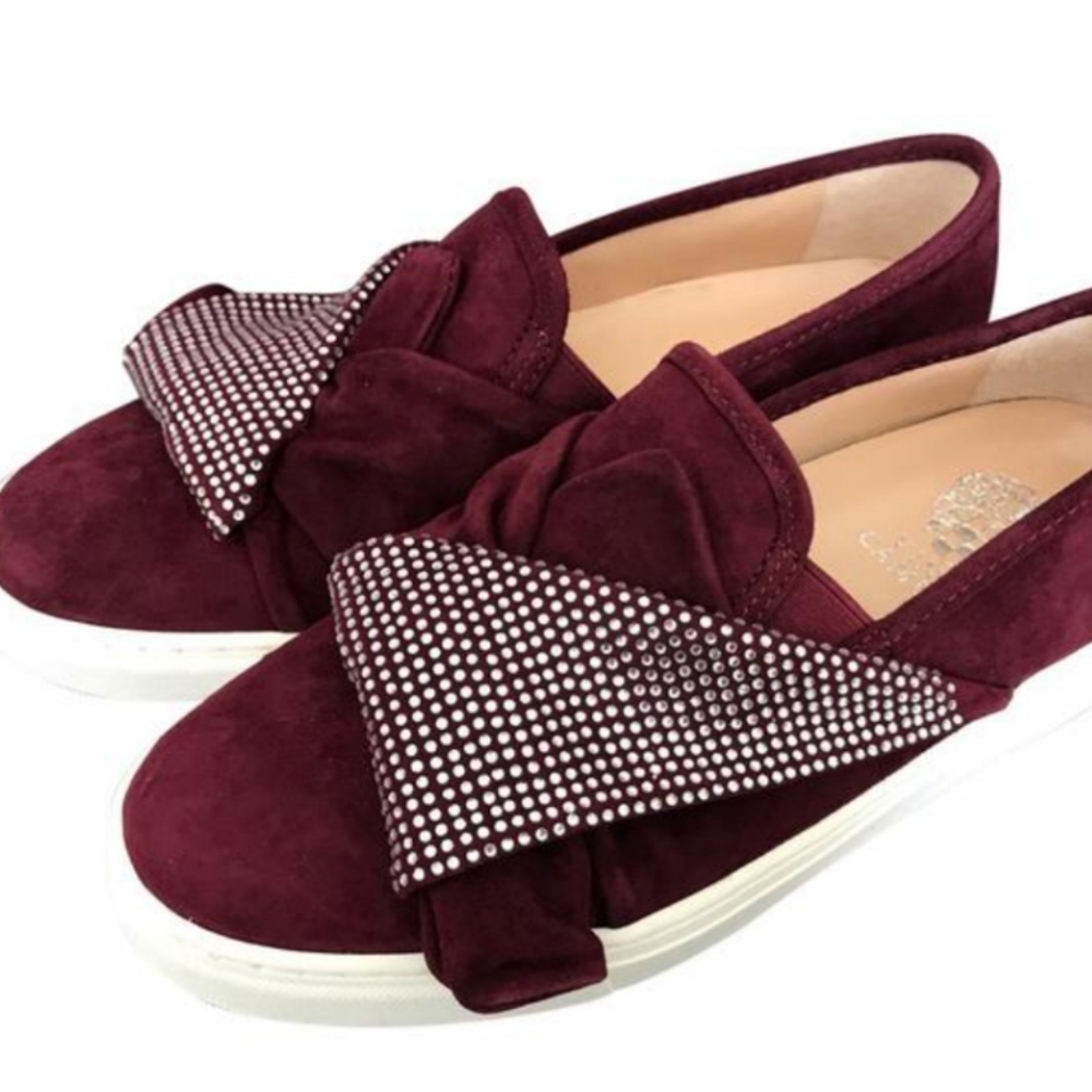 Vince Camuto Barita Suede Stud Slip-On Sneaker